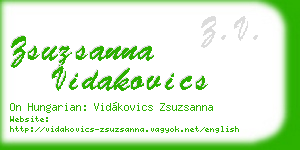 zsuzsanna vidakovics business card